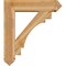 Ekena Millwork Merced Arts and Crafts Rough Sawn Bracket w/ Offset Brace, Western Red Cedar, 8"W x 32"D x 36"H BKT0806X32X36MRC03RWR - alternate 3